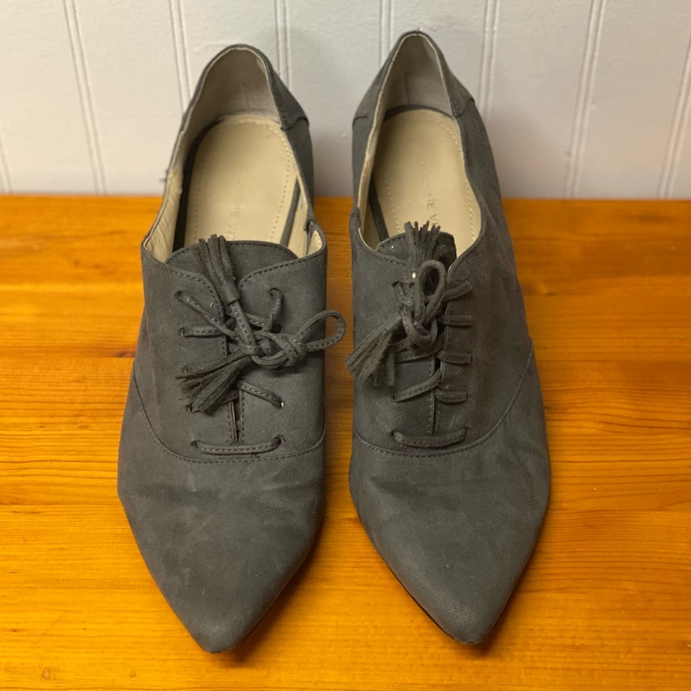 Adrienne Vittadini Gray Suede Bootie